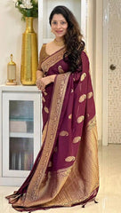 Banarasi Silk Saree for Women | Traditional Zari Work Saree| Wedding & Festive Wear