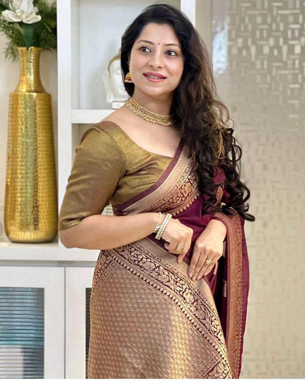 Banarasi Silk Saree for Women | Traditional Zari Work Saree| Wedding & Festive Wear