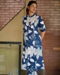 Cotton Printed Kurti with Pants Set – Modern Floral & Ethnic Daily Wear